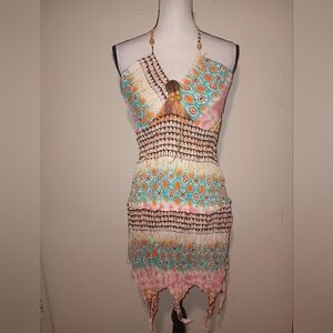Kaelyn-Max Bohemian Multicolor Sleeveless Dress